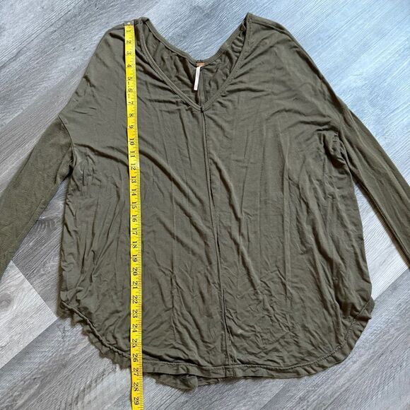 Free People Moonshine Tunic Army Green Dolman Ribbed Sleeve XS - Picture 9 of 10